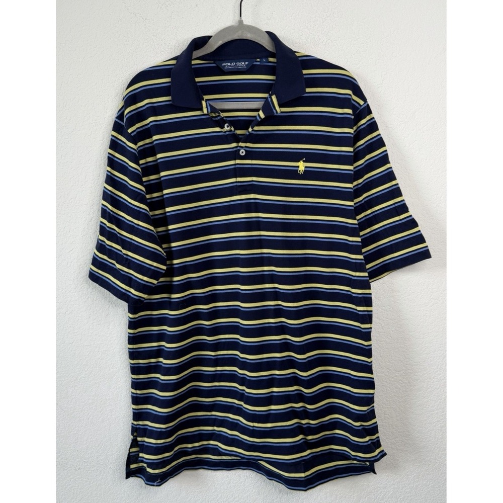 Polo Golf Ralph Lauren Men's Polo Shirt L Striped Pima Cotton Preppy Old Money
